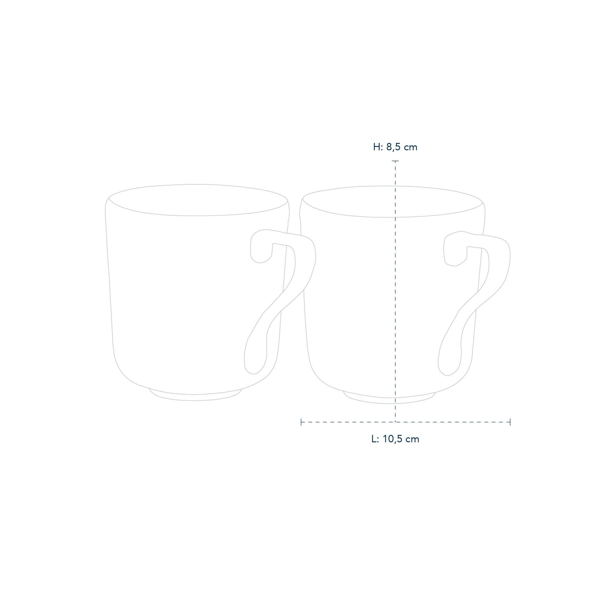 Princess line drawing mug